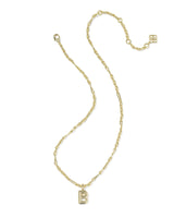 Bubble Letter B Gold Short Pendant Necklace by Kendra Scott