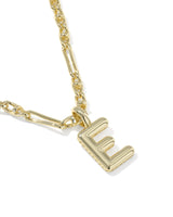 Bubble Letter E Gold Short Pendant Necklace by Kendra Scott