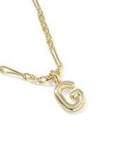 Bubble Letter G Gold Short Pendant Necklace by Kendra Scott