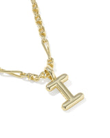 Bubble Letter I Gold Short Pendant Necklace by Kendra Scott