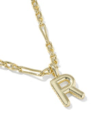 Bubble Letter R Gold Short Pendant Necklace by Kendra Scott