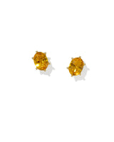Cailin Gold Crystal Stud Earrings in Golden Yellow Crystal by Kendra Scott