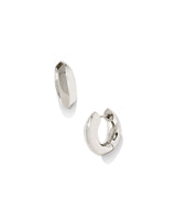 Mikki Metal Huggie Earrings in Silver by Kendra Scott