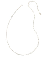 Courtney Paperclip Necklace in Silver by Kendra Scott