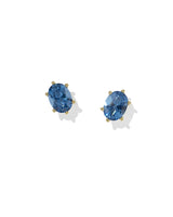 Cailin Gold Crystal Stud Earrings in Blue Crystal by Kendra Scott