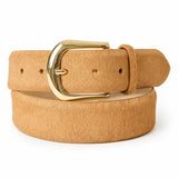 Kennedy Leather Belt in Camel Gold
