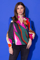 Phoebe Top in Solar Vines - image 1