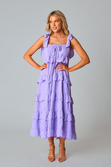Landon Tie-Shoulder Maxi Dress