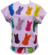 Queen Of Sparkles - T-shirt - Lavender Sequin Multi Peeps