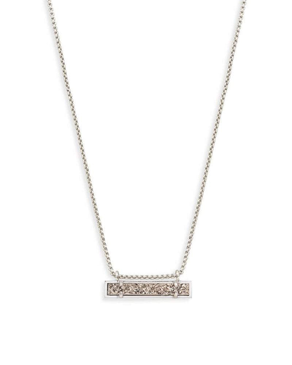 Kendra Scott - Leanor Silver Pendant Necklace - Platinum Drusy