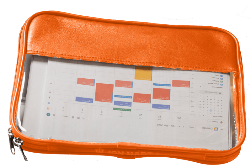 Jon Hart Design - Leather Clear Folio - Orange
