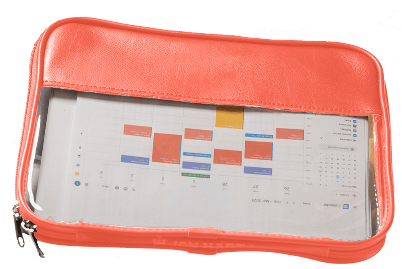 Jon Hart Design - Leather Clear Folio - Salmon