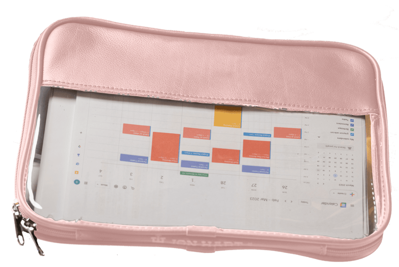 Jon Hart Design - Leather Clear Folio - Blush