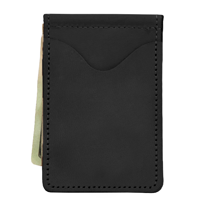 Jon Hart Design - Travel Mcclip Black Leather