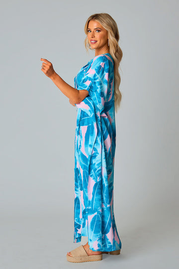 black floral maxi dress with sleeves Garden at Dusk Black Multi Floral Paisley Print Cotton Zip Up Maxi Dress