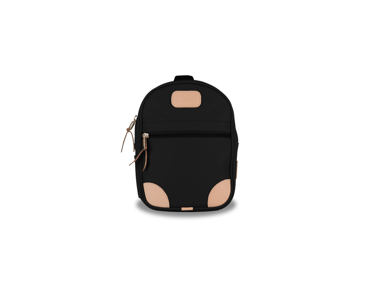 journey mini backpack Jon Hart Mini Backpack | Dark Leopard Coated Canvas | Genuine Natural Leather Details