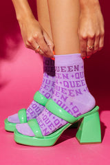 Queen of Sparkles - Lavender Queen Socks