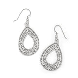 Mosaic Open Teardrop French Wire Earrings