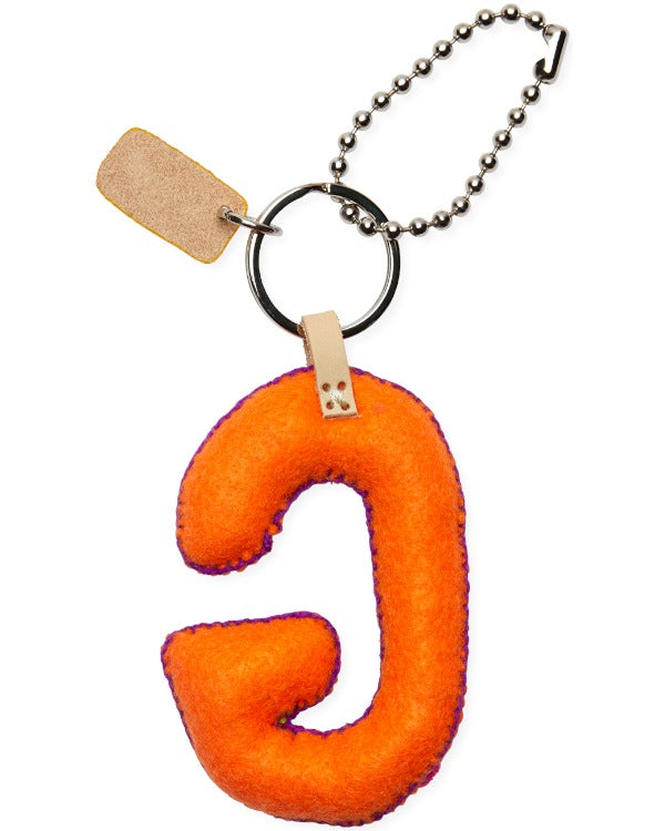 Consuela - Charm - Orange Felt Alphabet Charm ’g’