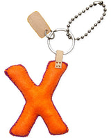 Consuela - Charm - Orange Felt Alphabet Charm ’x’