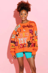 Queen Of Sparkles - Orange Music Sweatshirt