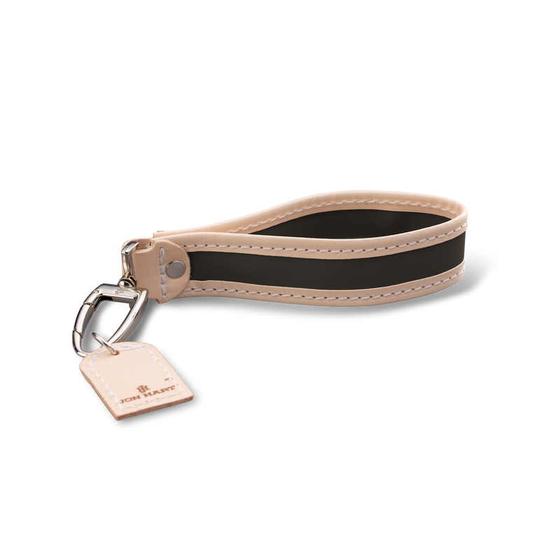 Jon Hart Design - Keychain - Pearl - Espresso Coated Canvas