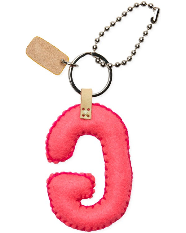 Consuela - Charm - Pink Felt Alphabet Charm ’g’
