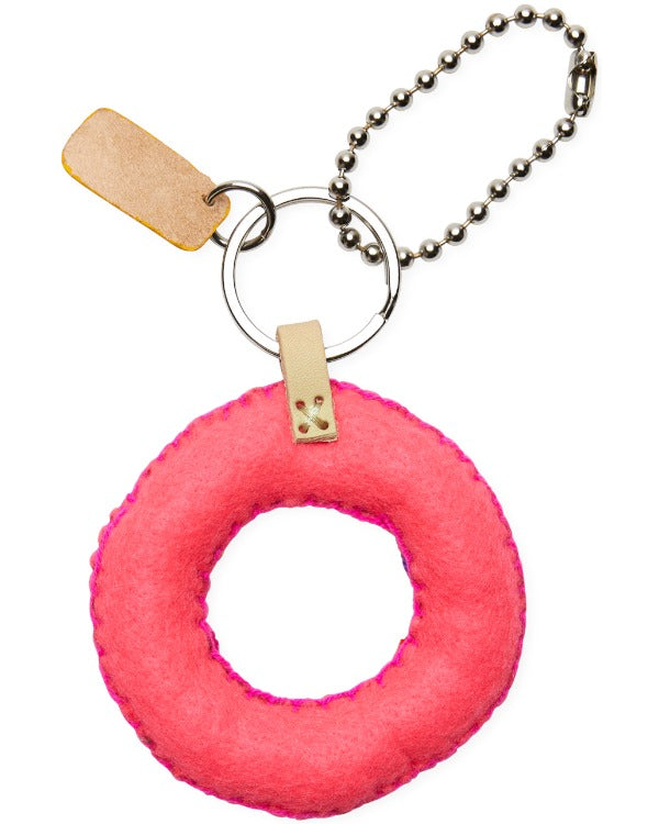 Consuela - Charm - Pink Felt Alphabet Charm ’o’