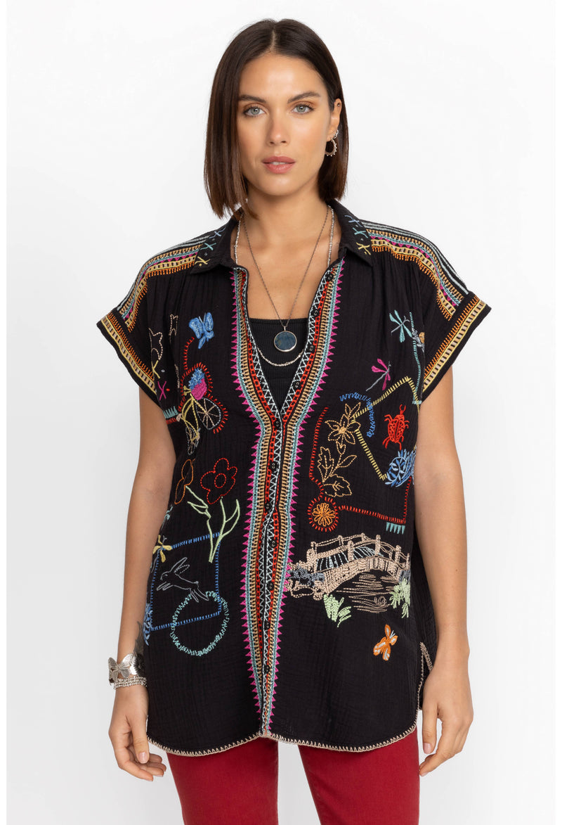 Johnny was - Dionne Button Down Blouse
