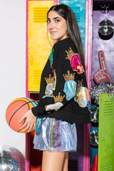 Queen of Sparkles - Rainbow Helmet All Over Sweatshirt