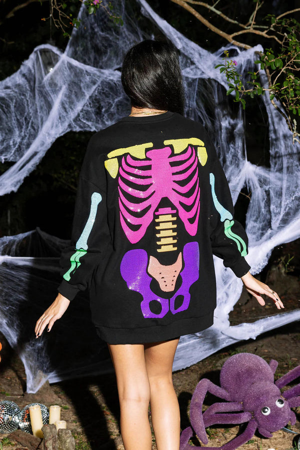 Queen Of Sparkles - Rainbow Skeleton Sweatshirt