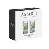 Amaris Highball Glass, Set of 2 gift box