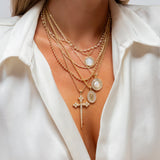 Mother Mary Necklace in Pearl by Joy Dravecky