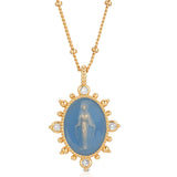 Lady Lourdes Pendant in French Blue by Joy Dravecky