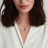 Lady Lourdes Pendant in French Blue by Joy Dravecky