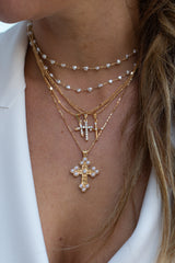 Bali Cross Necklace in Gold by Joy Dravecky