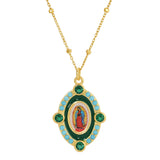 Our Lady of Guadalupe Necklace in Green by Joy Dravecky