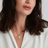Lady Lourdes Pendant in White by Joy Dravecky
