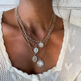 Lady Lourdes Pendant in White by Joy Dravecky