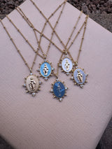 Lady Lourdes Pendant in White by Joy Dravecky