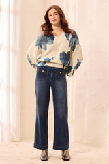Sophia Curvy Straight-Leg Jeans in Dusk - view 2