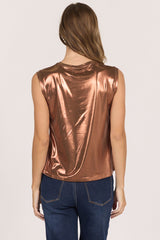 Charli Lurex Muscle Tee Bronze Ore view 3