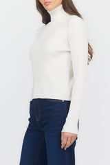 Dear John Denim Arlen Cashmere Turtleneck Sweater in Off White