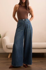Racerback Ribbed Tank in Brown - view 3