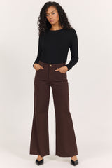 Fiona Wide Leg Jean Dark Oak view 4