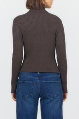 Dear John Denim Arlen Cashmere Turtleneck Sweater in Dark Chocolate