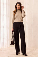 Wide-Leg Pants in Black - view 1