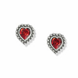 Shimmer Heart Mini Post Earrings, view 2