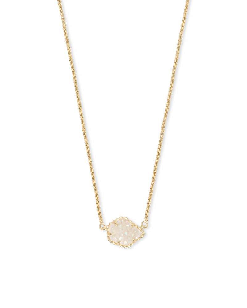 Kendra Scott - Tess Gold Pendant Necklace Iridescent Drusy