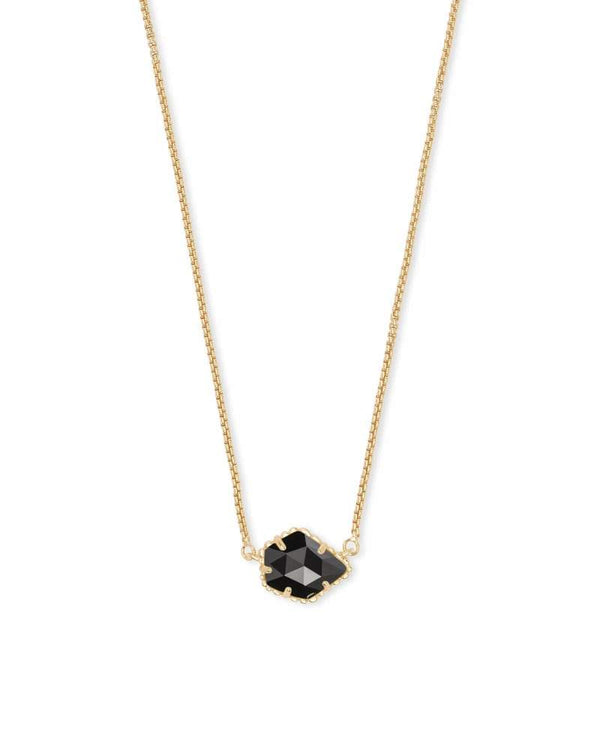 Kendra Scott - Tess Gold Small Pendant Necklace - Black